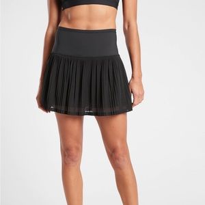 Athleta Black Pleated Tennis Skort
